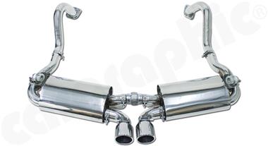 981 2012-2016 Echappement sport inox A VALVES + 2 sorties 89mm perforees # CARGRAPHIC